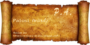Palcsi Anikó névjegykártya